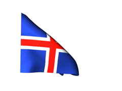 Iceland flag waving
